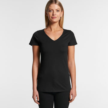 Wo's Bevel V-Neck Tee - 4010